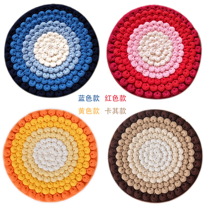 巧手編織溫馨家 卡卡米妮玉米粒花中粗毛線坐墊材料包詳解