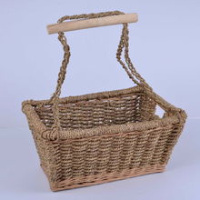 手工編織購物筐 37×24.5×18cm的實用與美學